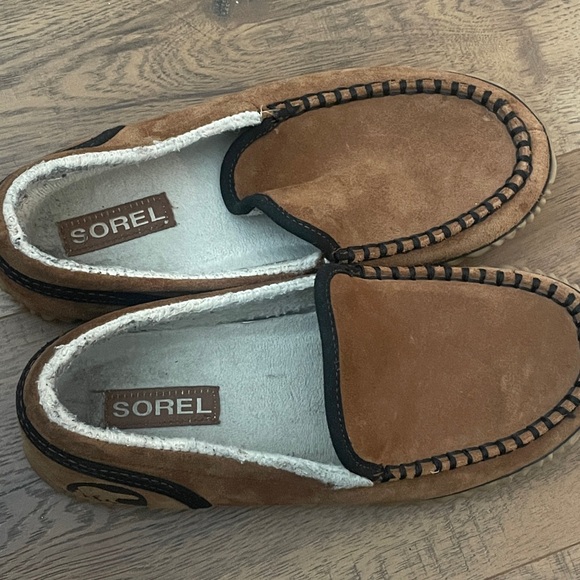 Sorel Men’s Dude Moc Tan Suede Slipper Size 7.5 - Picture 10 of 14